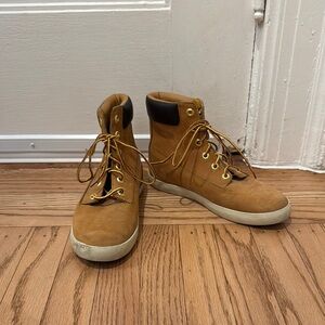 Timberland Tan Winter Rain Boots with Nubuck Leather